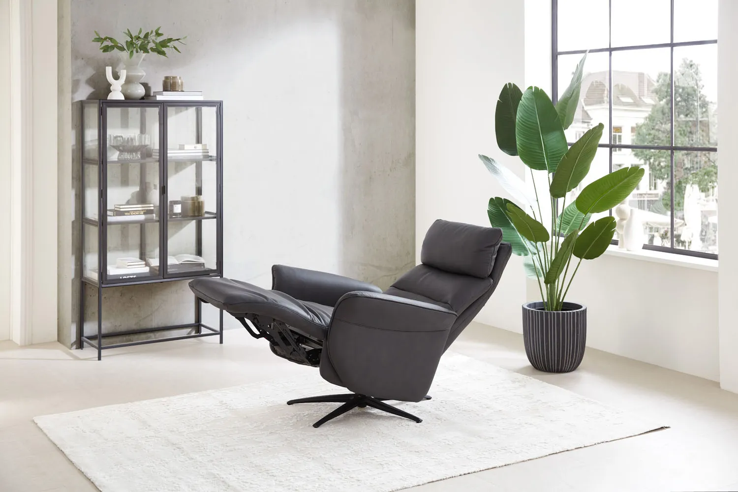 Leder Relaxsessel 120 inkl. 3-motorische Relaxfunktion mit Herz-Waage Fango Kabelgebunden