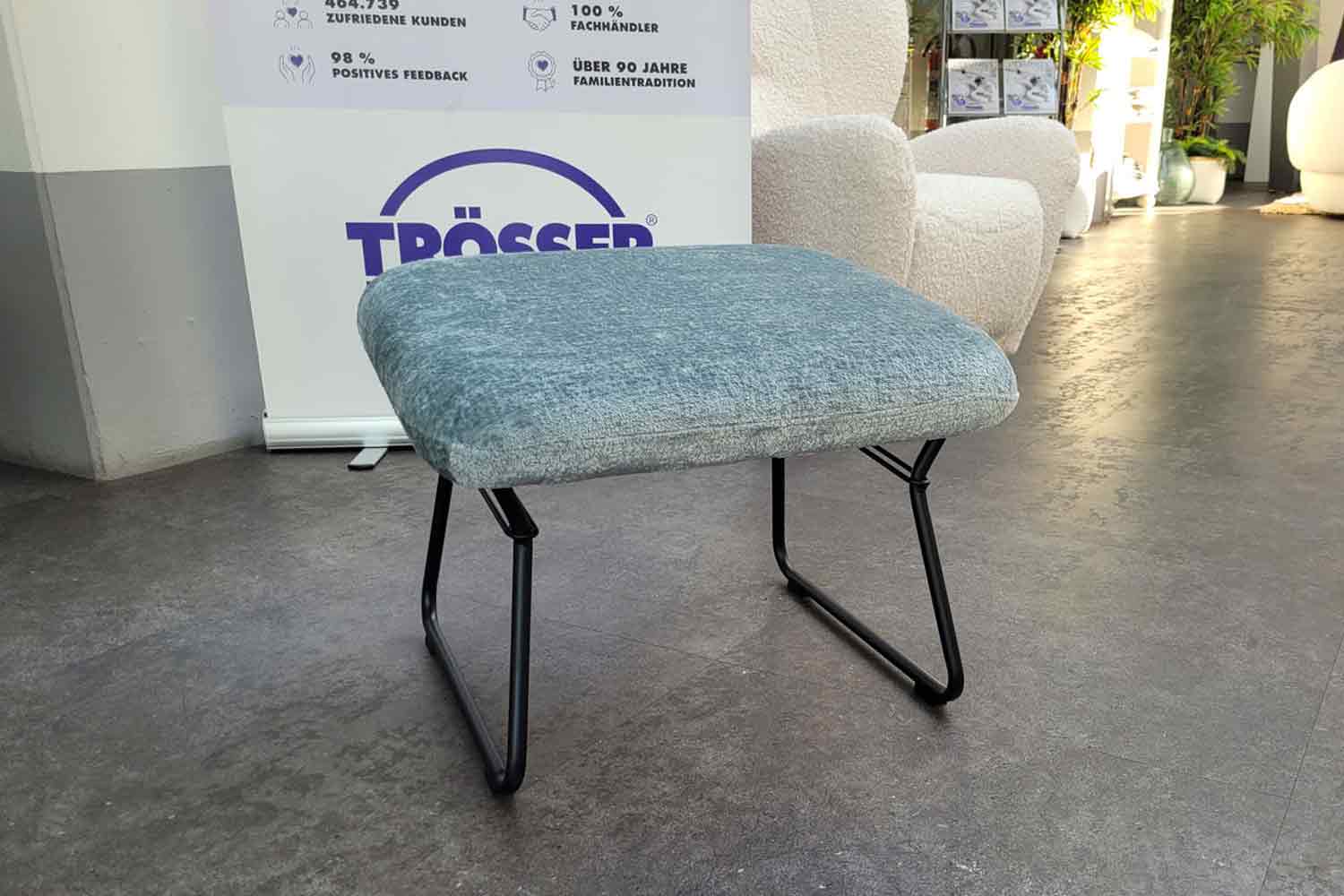 Stoff Sessel inkl. Hocker
