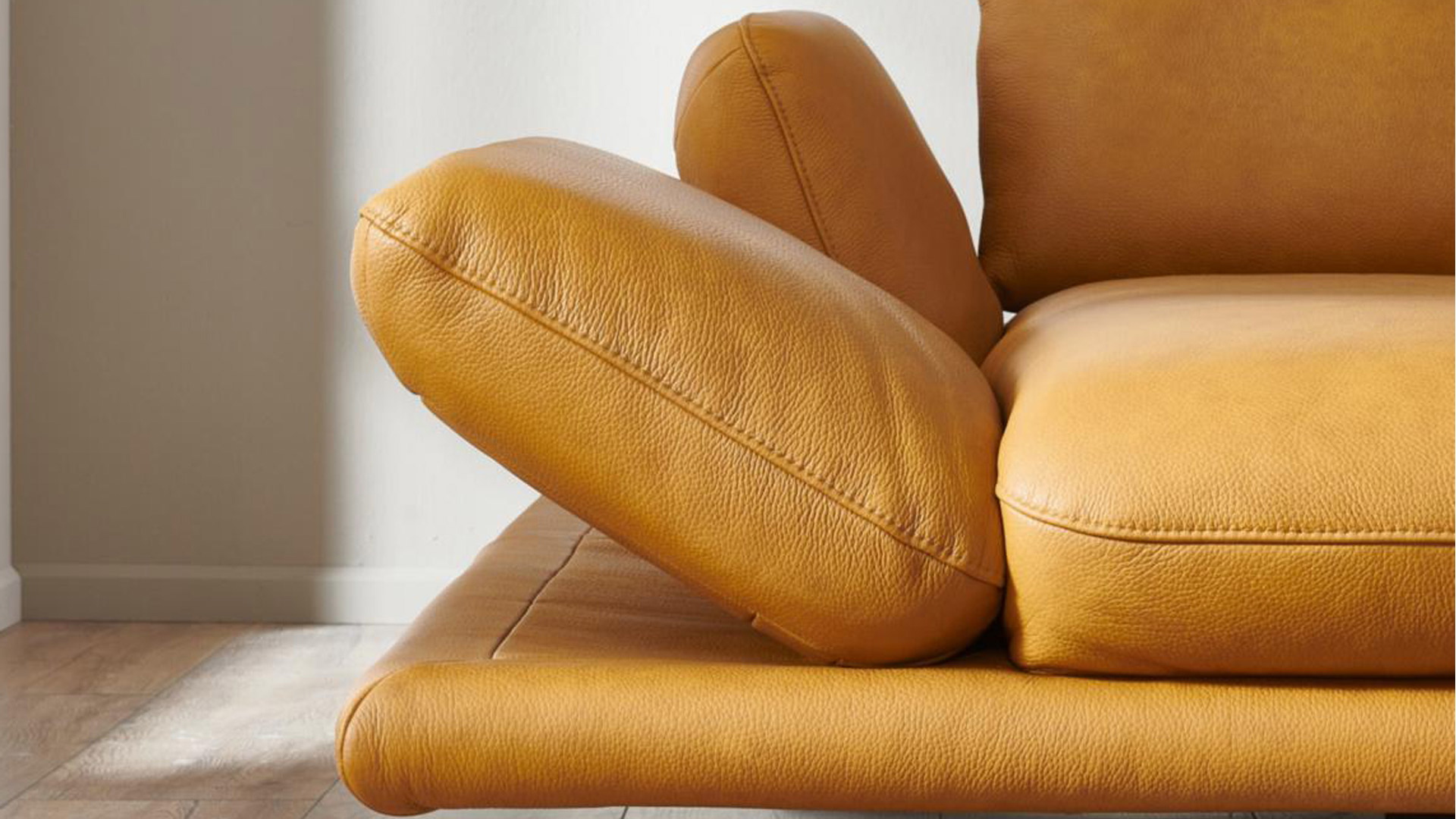 W. Schillig Ecksofa Sohoo mit Sitztiefenverstellung in Leder 