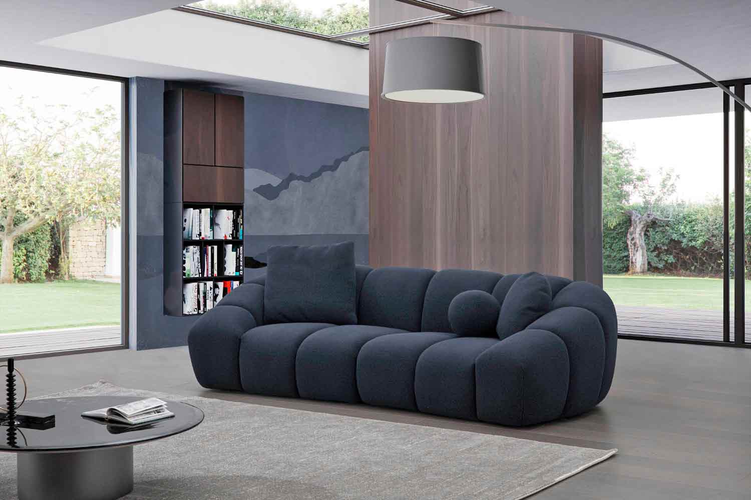 CAMPO DE´FIORI Marcello Designer Sofa 2-Sitzer in Stoff