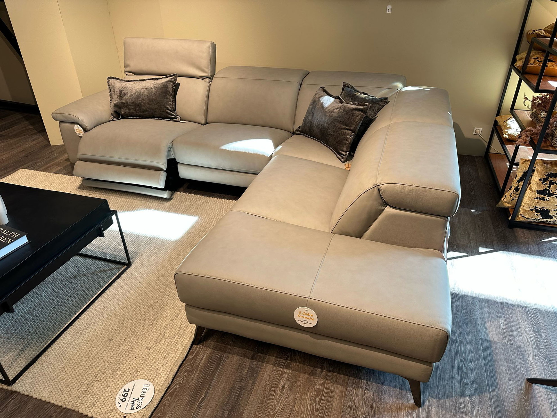 Cuoio Ecksofa mit motorischer Relaxfunktion in Leder -0597100700-01WW-A