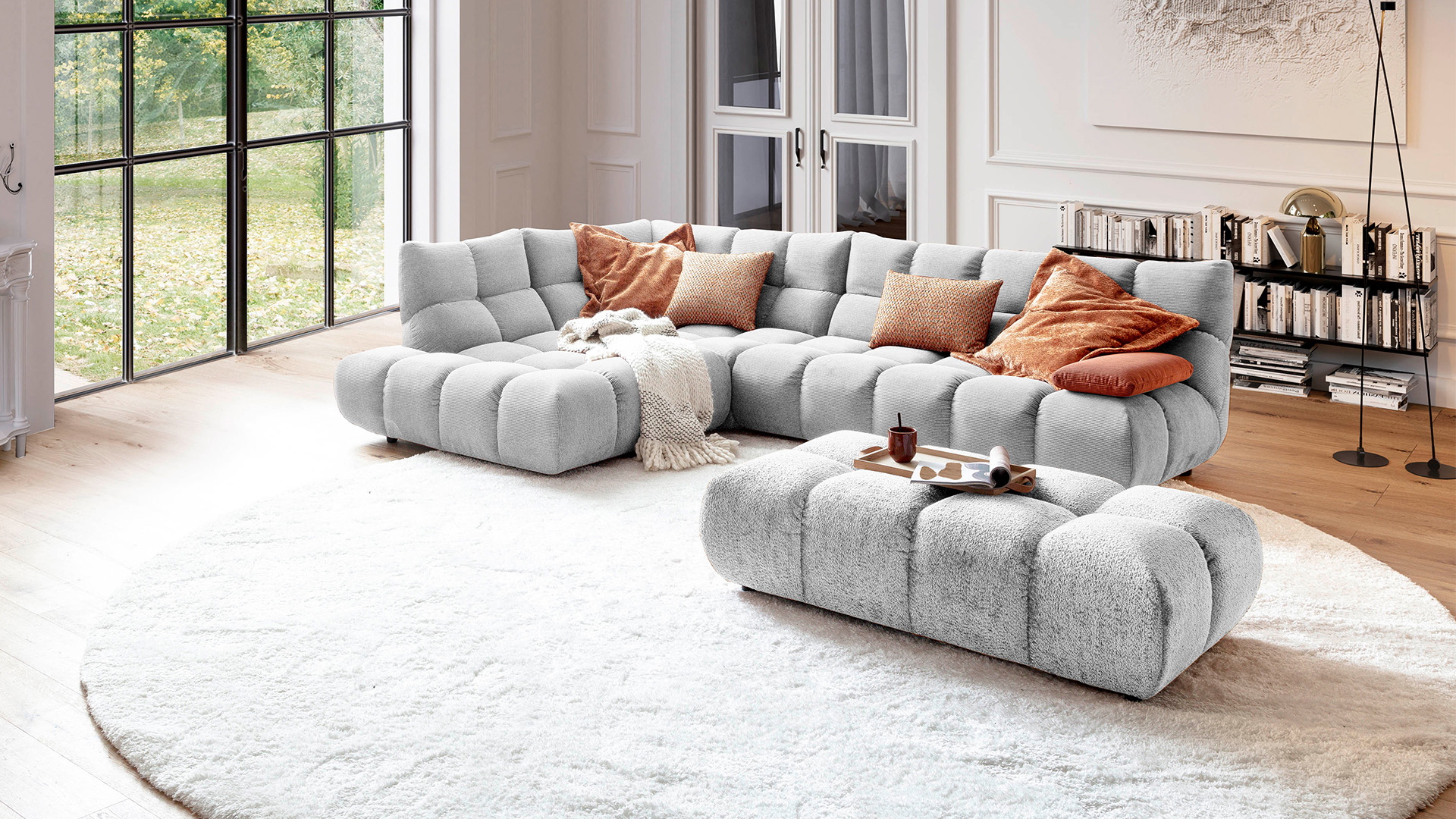 Candy Ecksofa Graceland in Trendstoff Cord-0533Graceland00WW