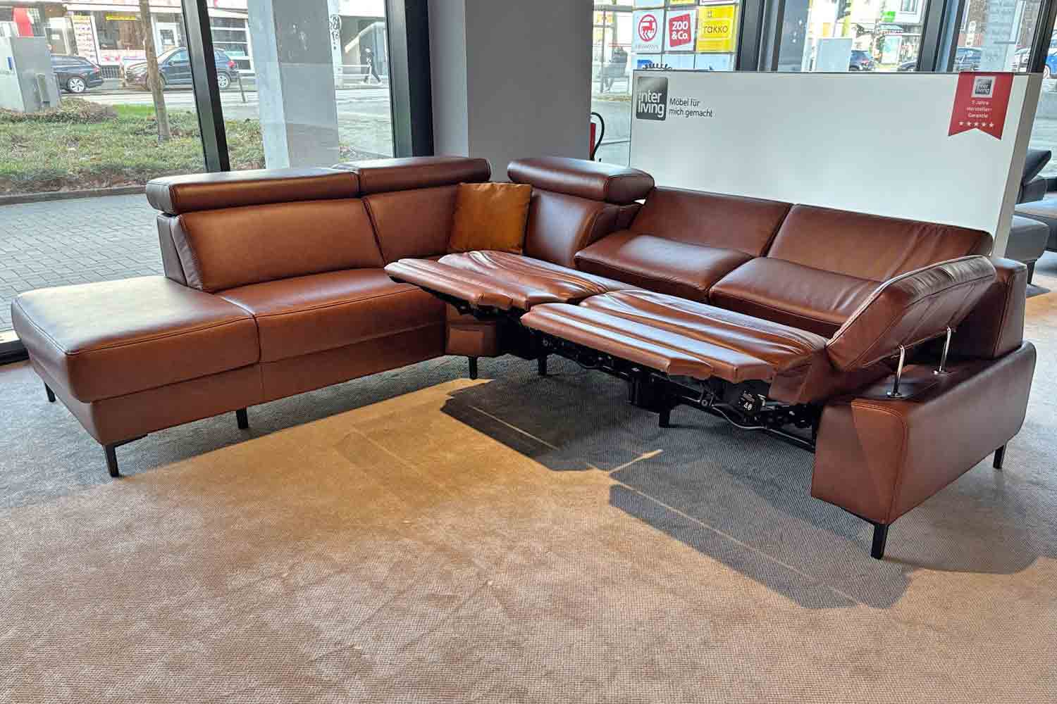 Interliving Ecksofa IL 4060 inkl. motorischer Relaxfunktion in Leder