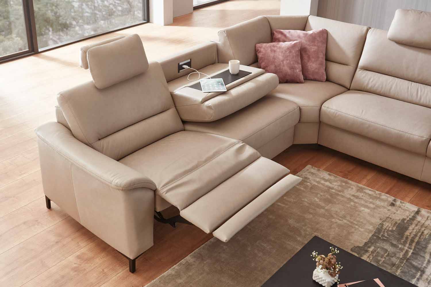 Modulmaster Ecksofa Cosmos High in Leder