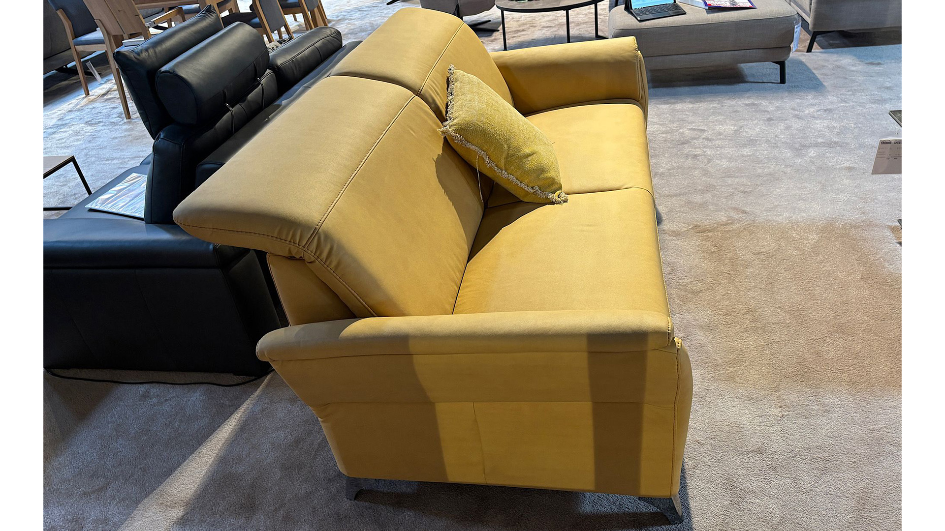 Couchgarnitur mit Kopfteilverstellung und Sessel in Smart Touch-076480001-34WW-A