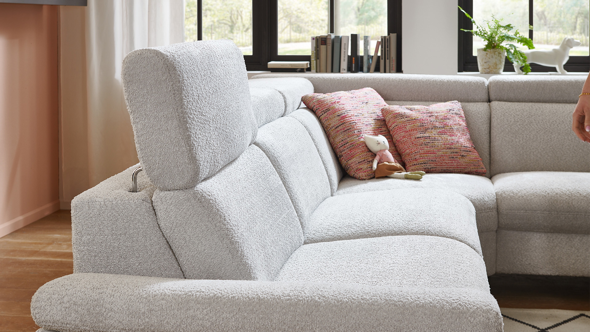 Modulmaster Ecksofa Stoff L-Form Federkern Silver Modulmaster Ecksofa Stoff L-Form Federkern Silver-01260301WW