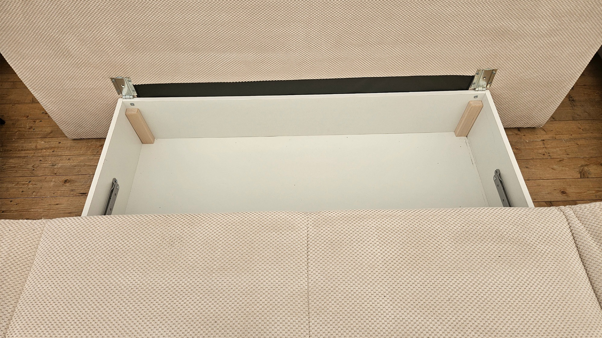 Schlafsofa mit Stauraum und Kopfteilverstellung in Stoff - 0784030008-34WW-A