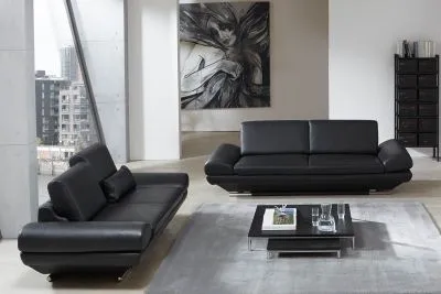 Leder Couchgarnitur Hemingway Plus mit Funktionen