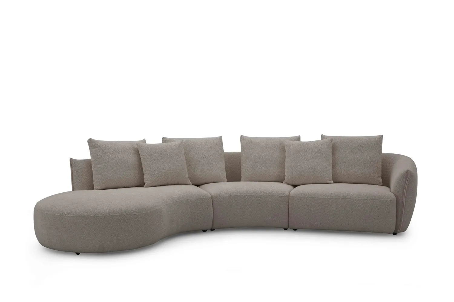 Designer Ecksofa in Boucle Stoff