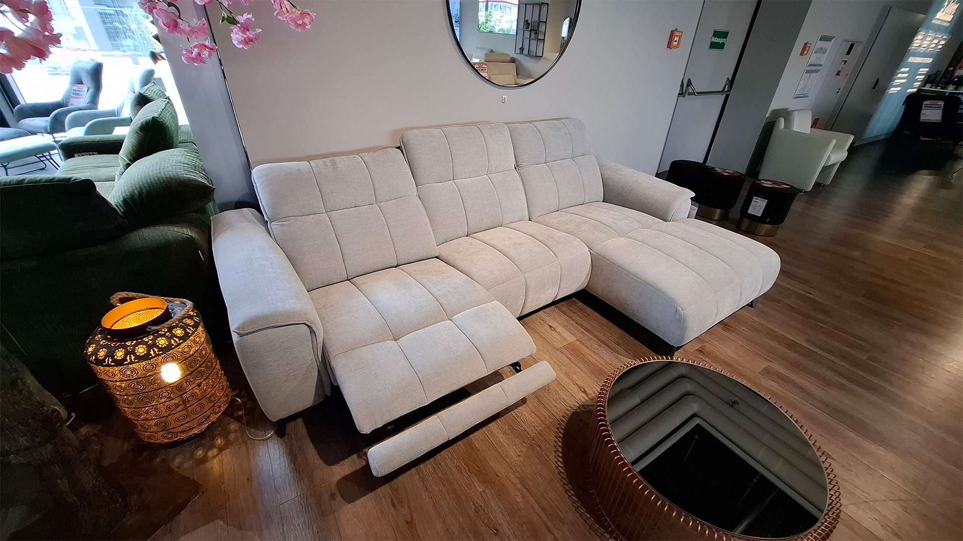 Cuoio Ecksofa mit motorischer Relaxfunktion in Stoff-0597102000-36WW-A