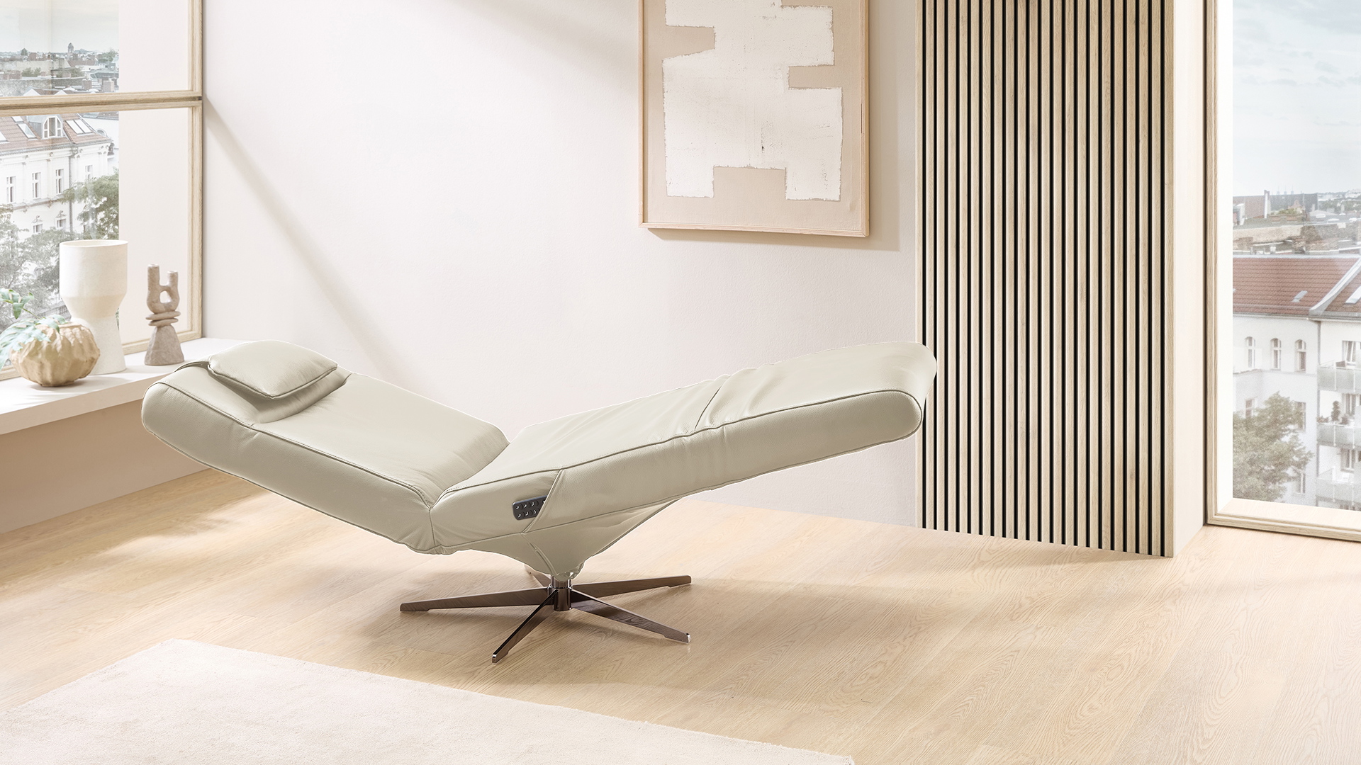 Cuoio Liege Positano mit 3-motorischer Relaxfunktion in Leder