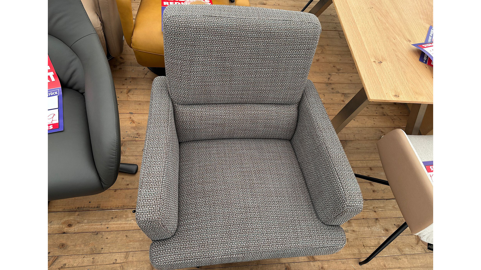 Musterring Sessel MR4585 mit Wippfunktion und Hocker in Stoff-0318008101-34WW-A