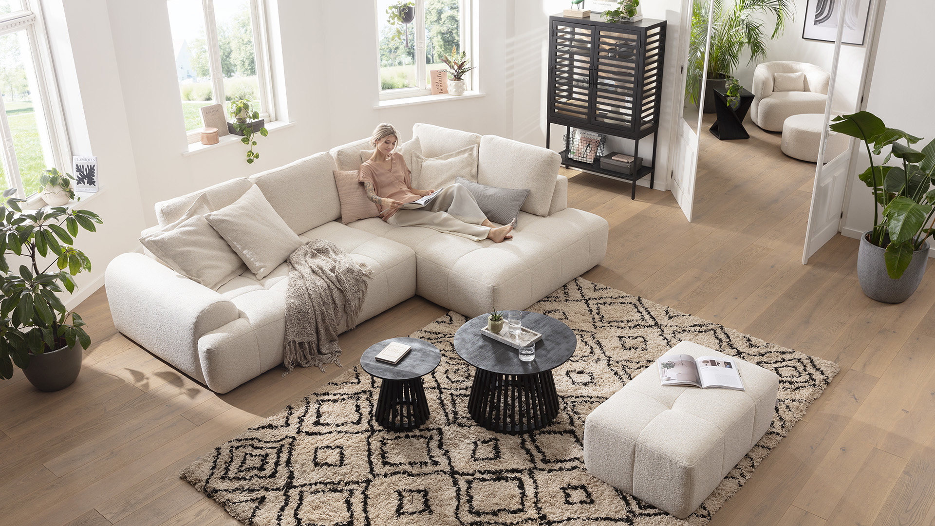Ginger Moon Ecksofa Energy mit losen Rückenkissen in Stoff-0310Energy00WW