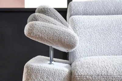 Ecksofa in Stoff L-Form mit Federkern