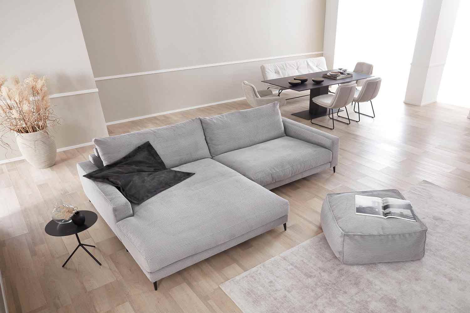 Hilker Stoff Ecksofa HC45 Free L-Form