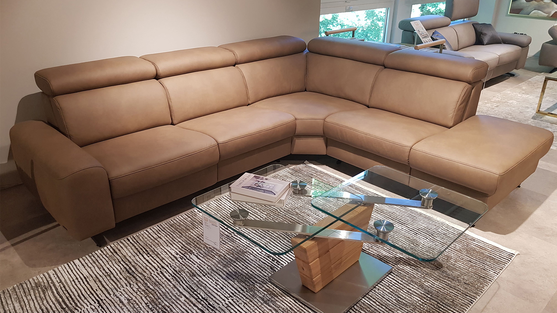 Himolla Ecksofa inkl. motorischer Relaxfunktion und Akku in Leder -0147108105-01WW-A