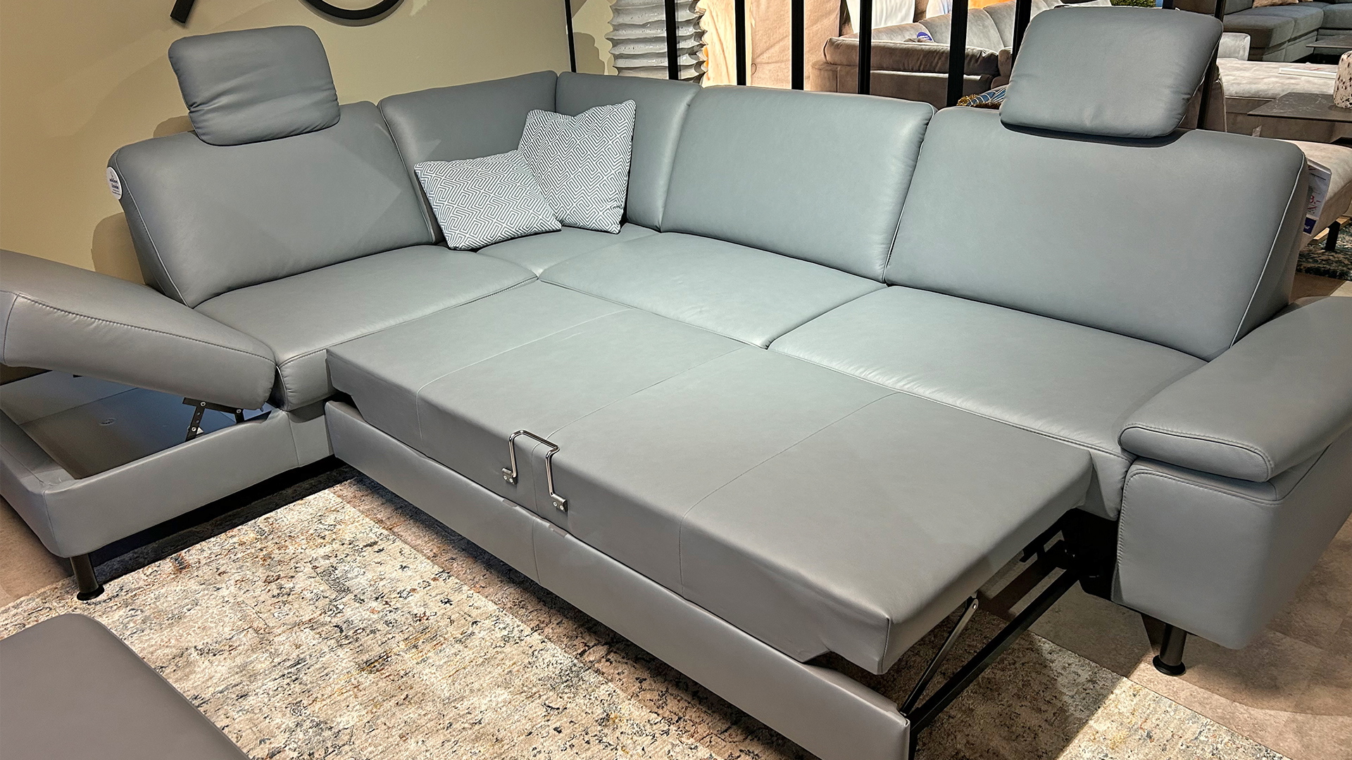 Modulmaster Ecksofa mit vielen Funktionen  in Leder -0775015506-43WW-A