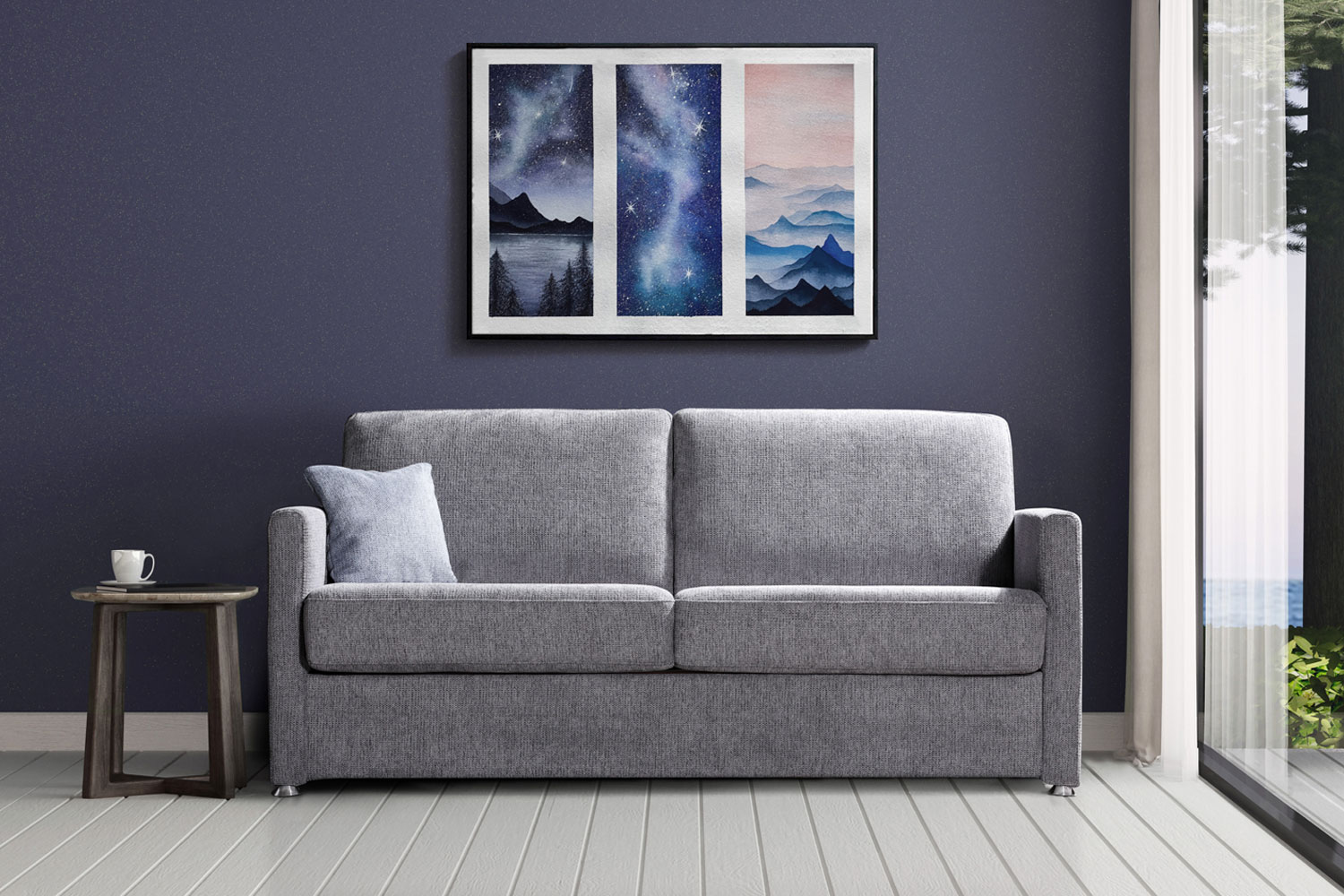 Schlafsofa mit Bettfunktion und Kaltschaummatratze
