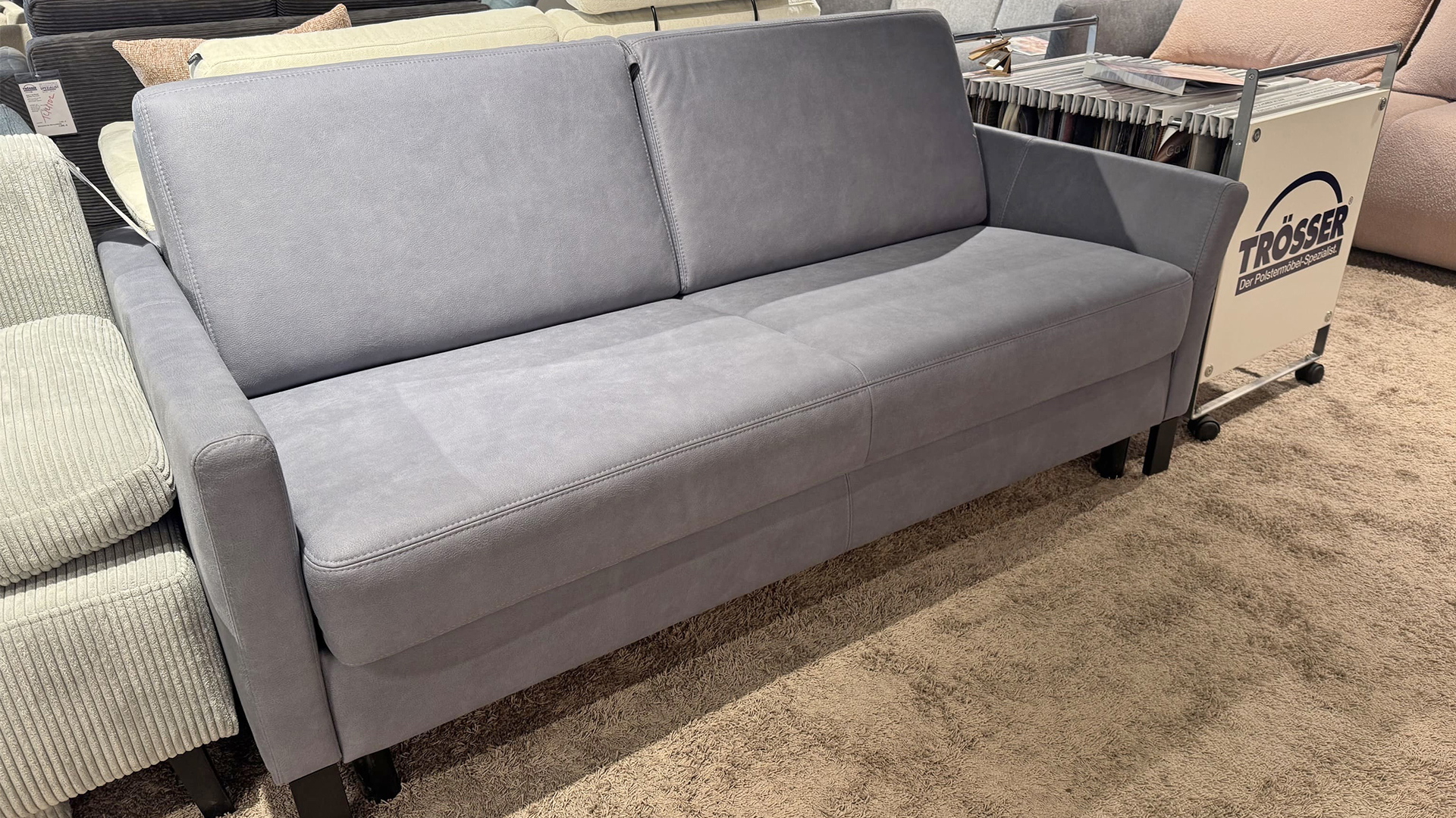 Schlafsofa inkl. Kaltschaummatratze in Mikrofaser -0784012302-36WW-A