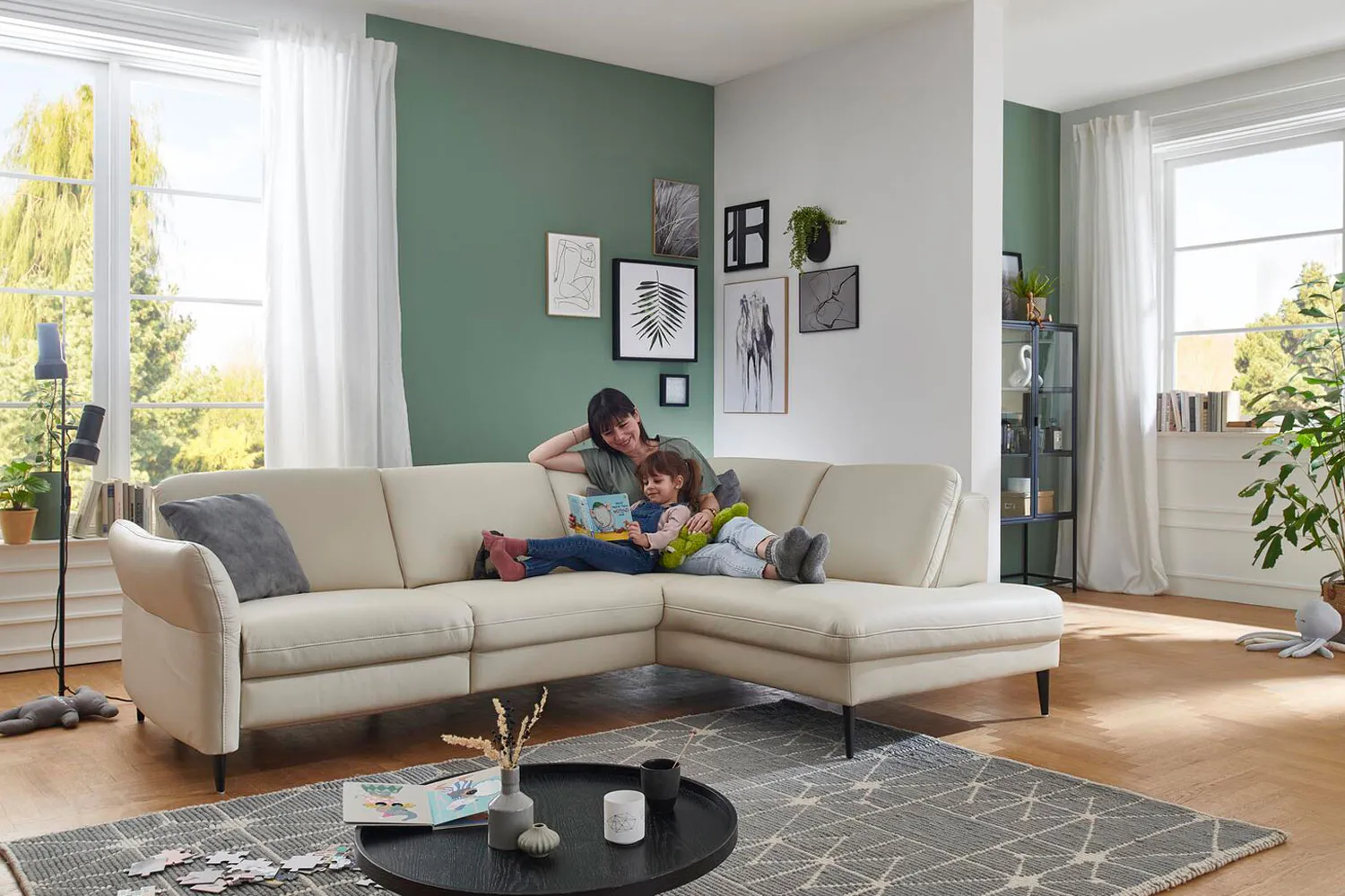 Leder Ecksofa kleine L-Form Leder Ecksofa kleine L-Form
