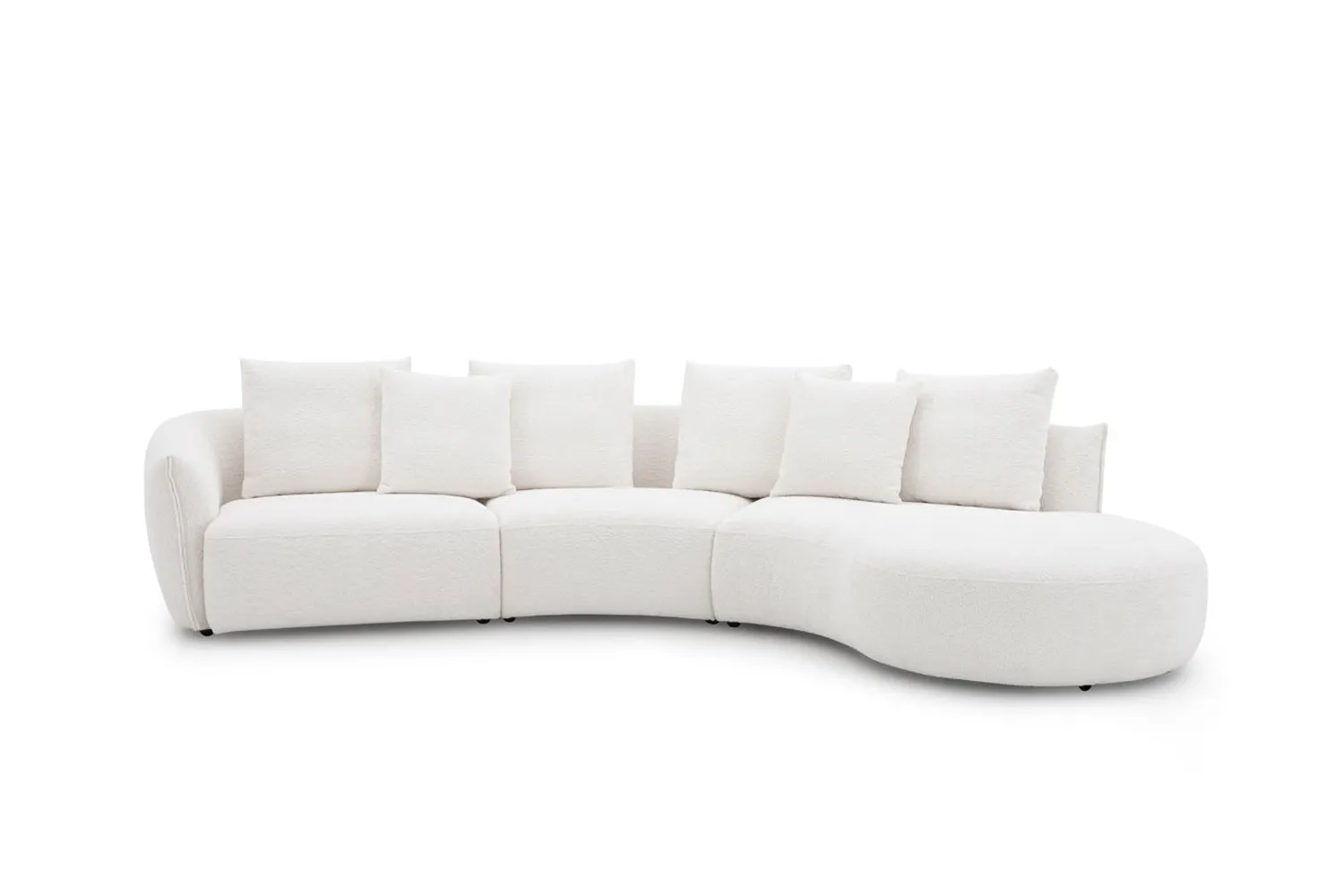 Designer Ecksofa in Boucle Stoff