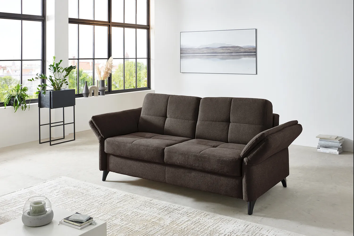 Schlafsofa in Stoff mit Vollschaummatratze