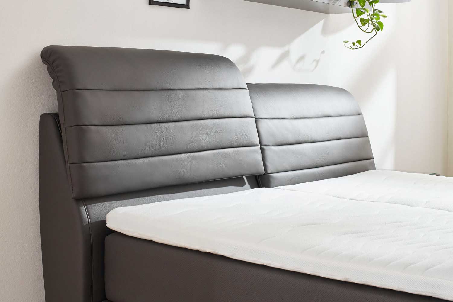 Boxspringbett 180x200cm in Grau
