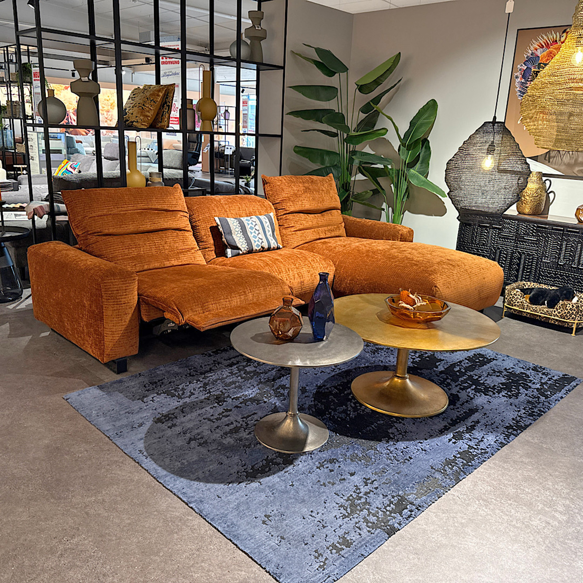 Ecksofa mit motorischer Relaxfunktion in Stoff-0531010302-45WW-A