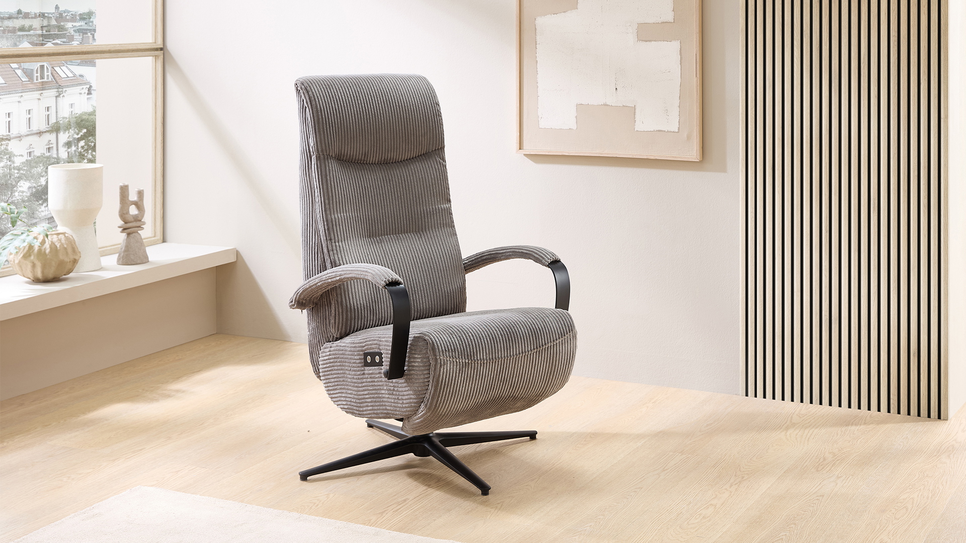 Relaxsessel Landscape mit Motor. Relaxfunktion Trendstoff Cord