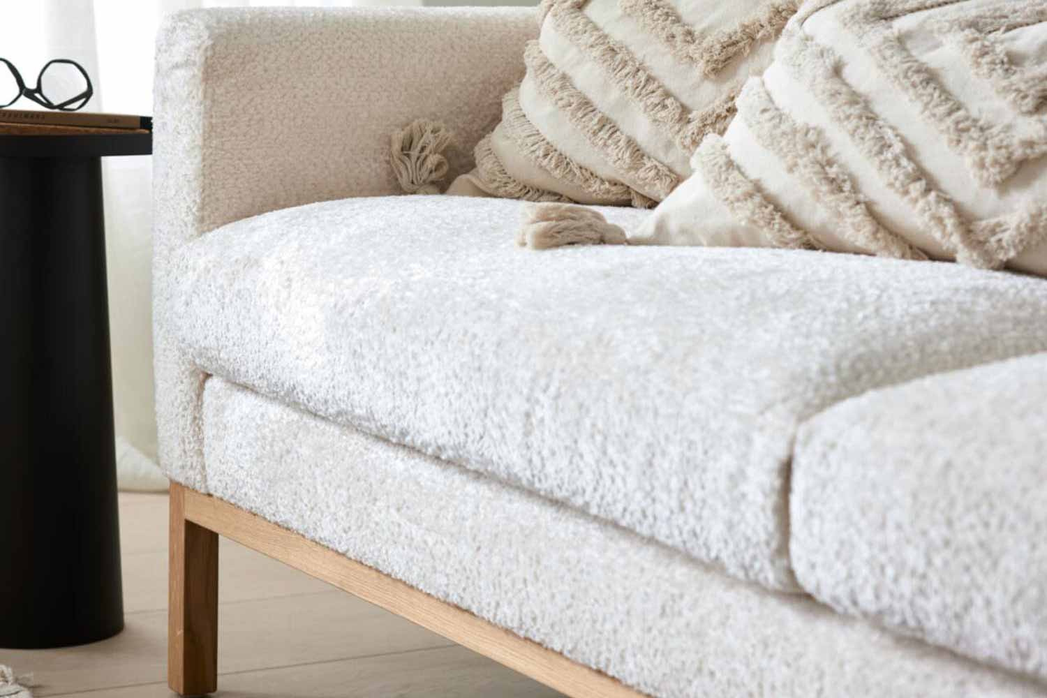 Roomio 4105 Sofa 3-Sitzer mit Holzrahmen in Stoff  