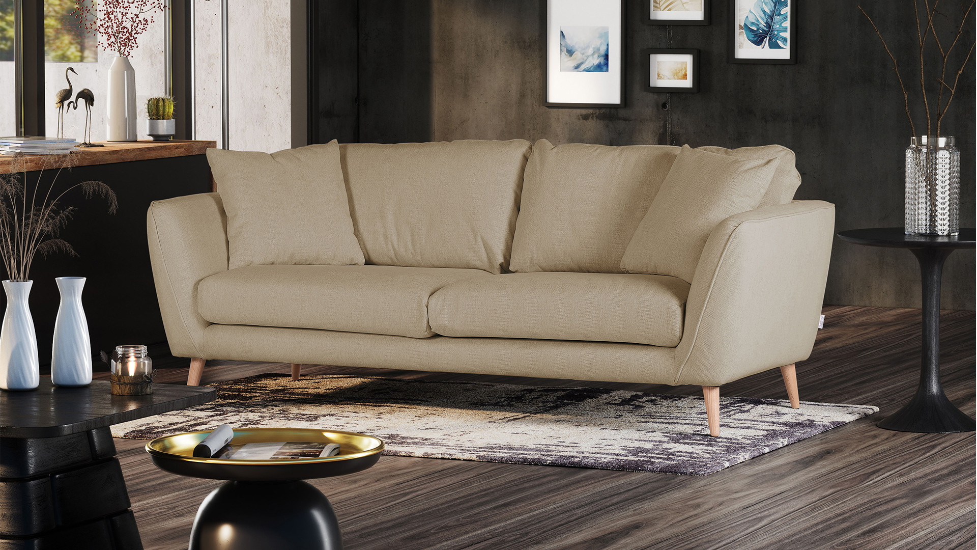 Ginger Moon Big Sofa Kaschmir in Stoff Ginger Moon Big Sofa Kaschmir in Stoff-0310Kaschmir00WW