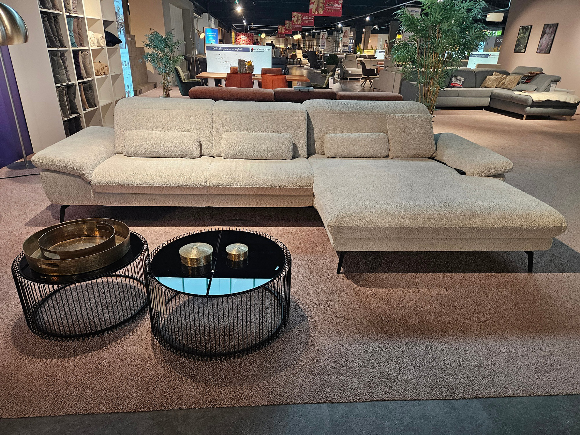 Ecksofa inkl. motorischer Funktion und manueller Sitztiefenverstellung in Stoff-0813004204-34WW