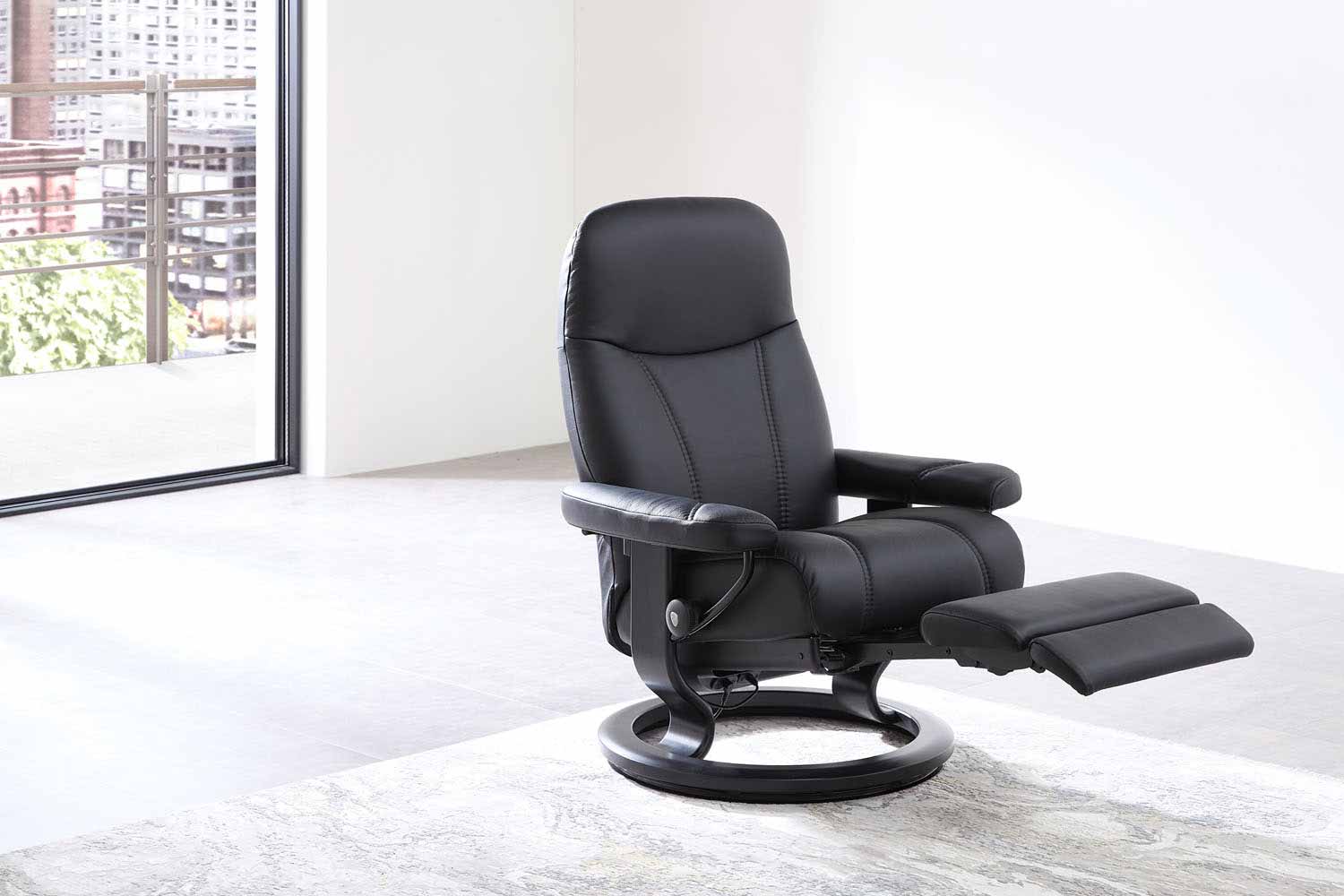 Stressless Exklusivmodell Consul M Ledersessel inkl. motorischer Power Leg Funktion