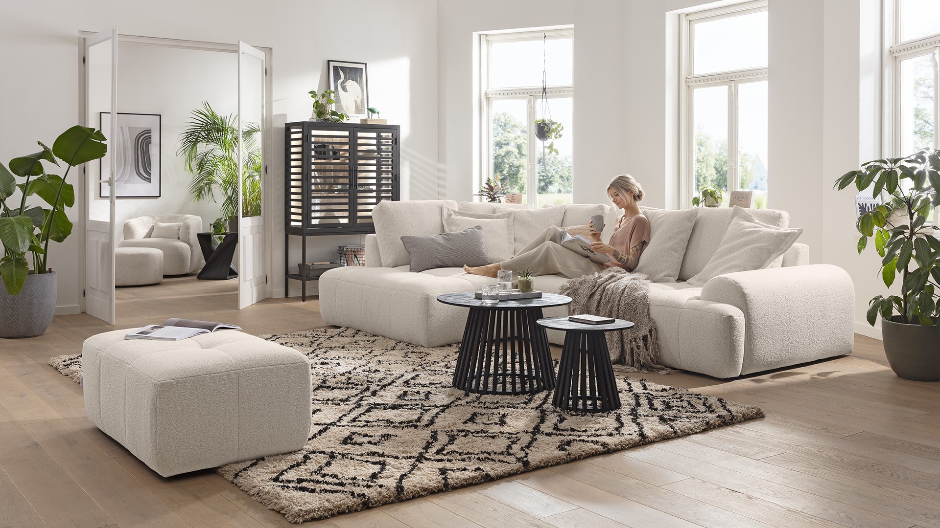 Ginger Moon Ecksofa Energy mit losen Rückenkissen in Stoff-0310Energy00WW