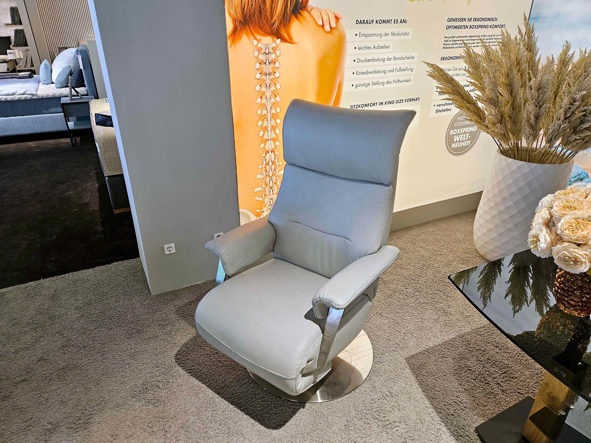 Relaxsessel mit motorischer Relaxfunktion und Akku in Leder-0597800480-06WW-A