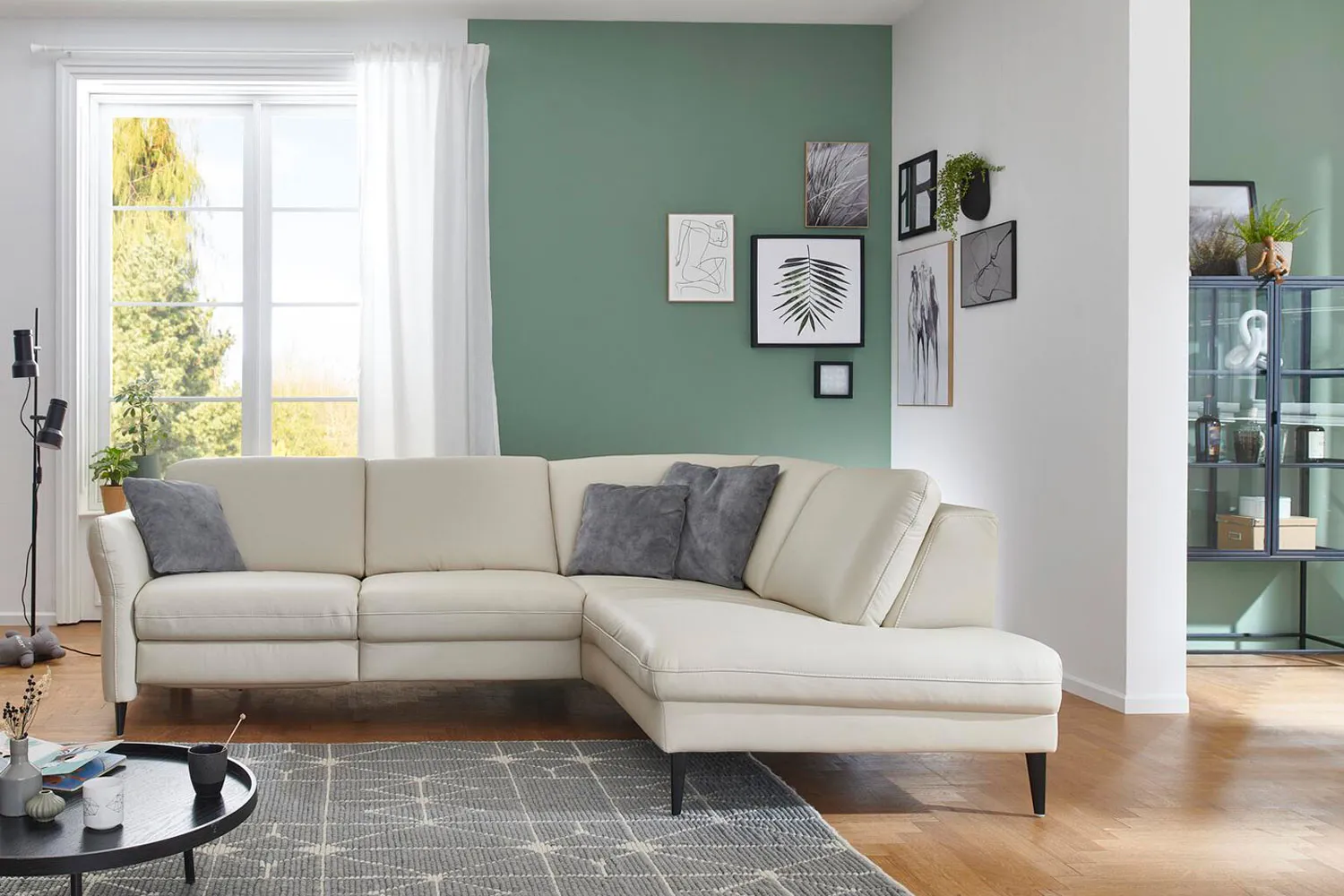 Leder Ecksofa kleine L-Form Leder Ecksofa kleine L-Form