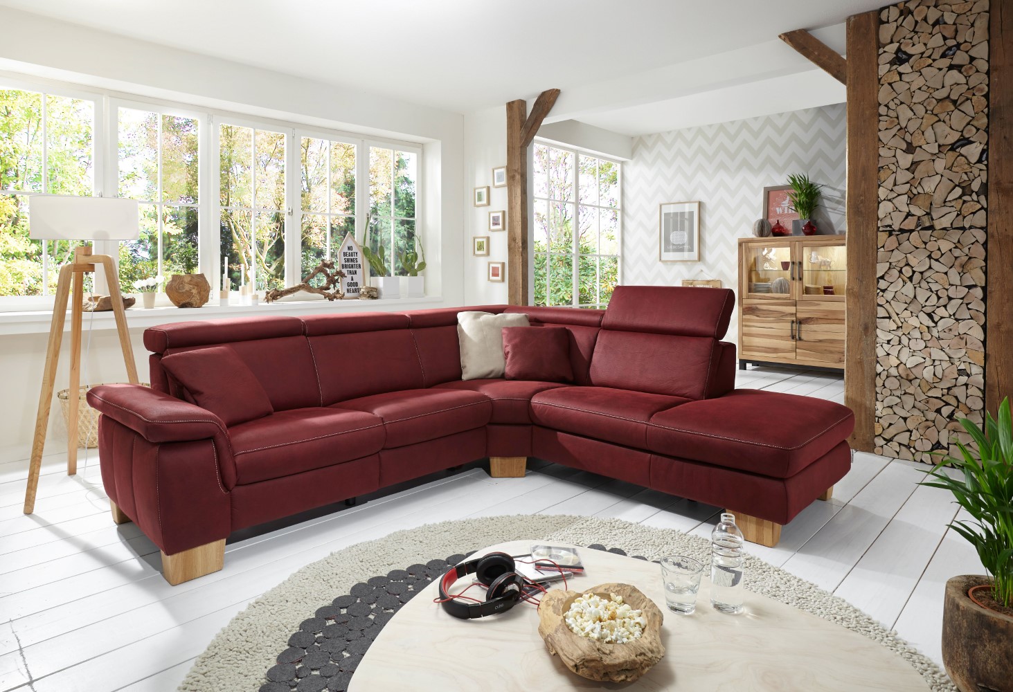 Ecksofa Feeling System in Stoff
