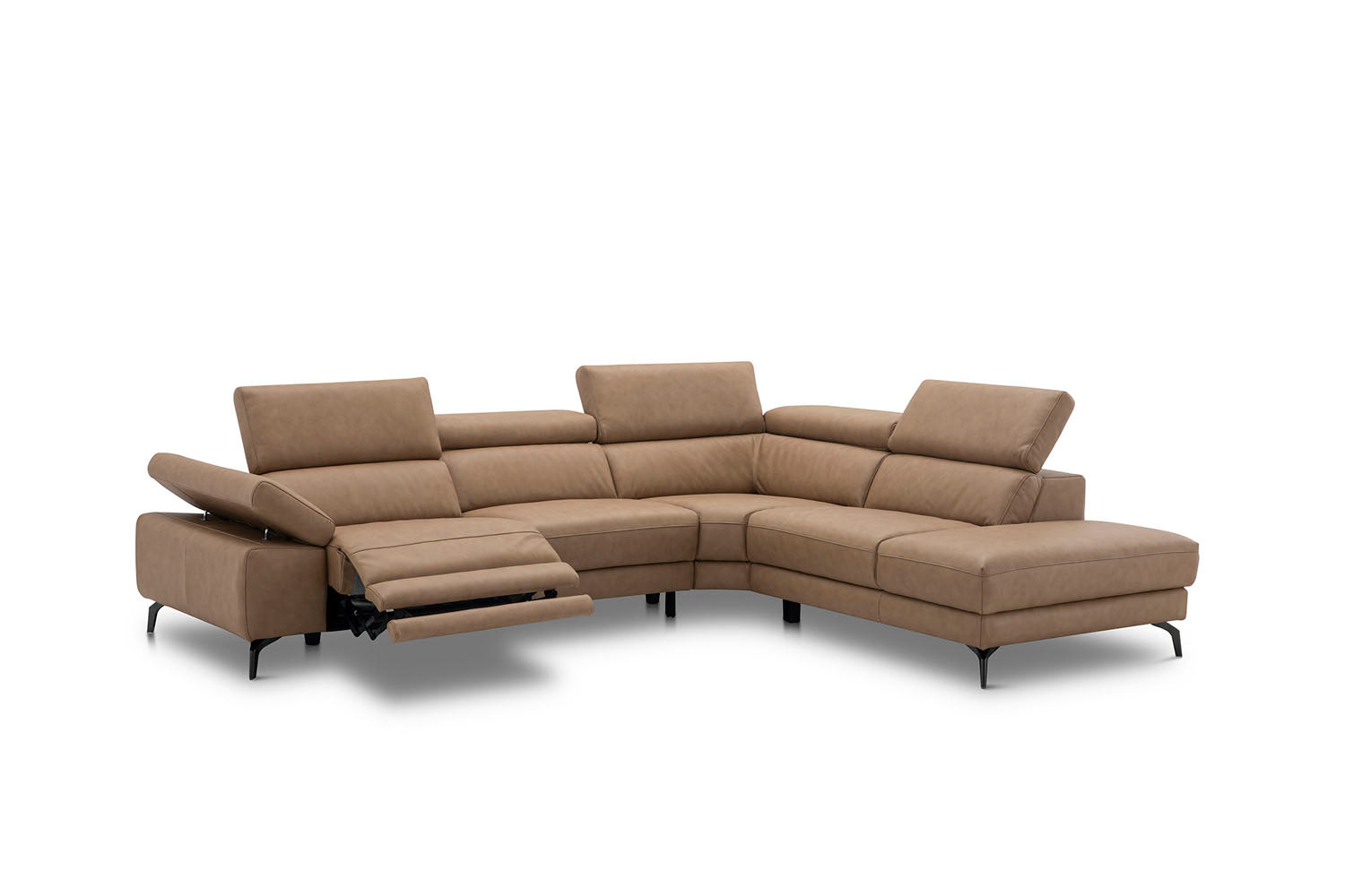 Ecksofa inkl. vielen Funktionen in Leder