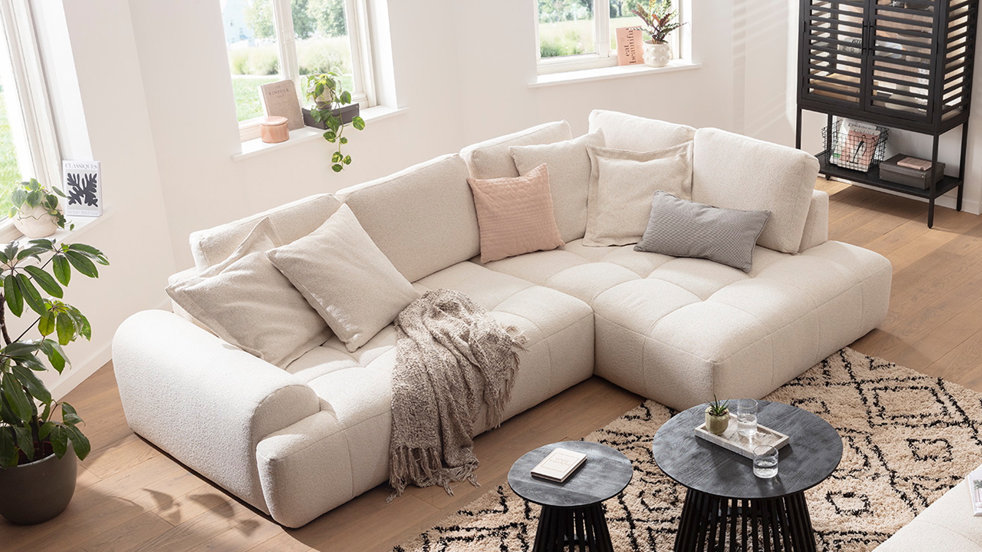 Ginger Moon Ecksofa Energy mit losen Rückenkissen in Stoff-0310Energy00WW