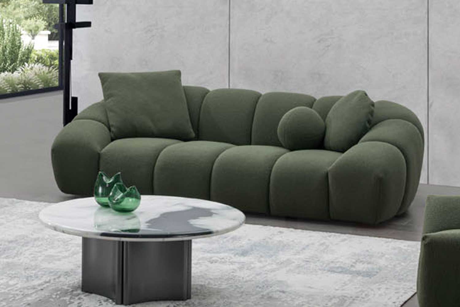 CAMPO DE´FIORI Marcello Designer Sofa 2-Sitzer in Stoff