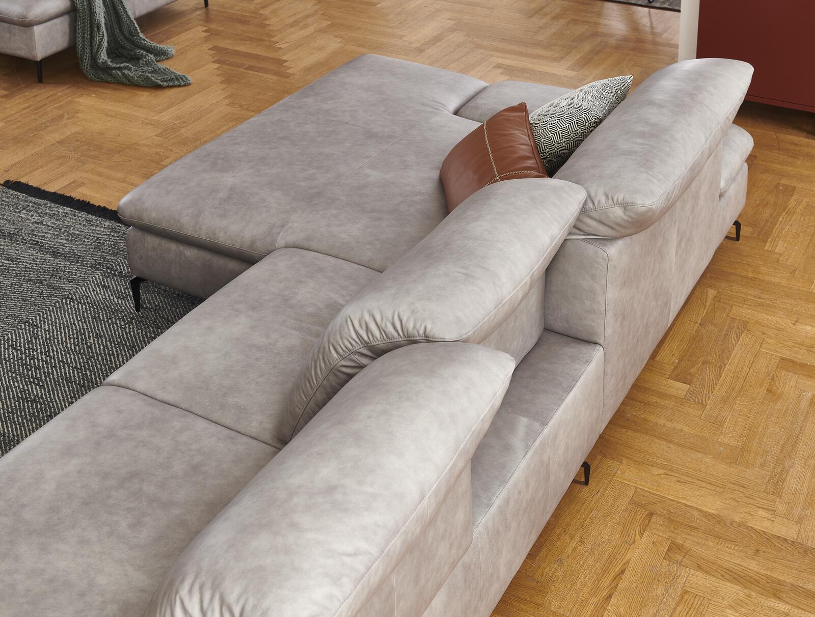 Ecksofa Lavina mit Funktion in Leder Ecksofa Lavina mit Funktion in Leder