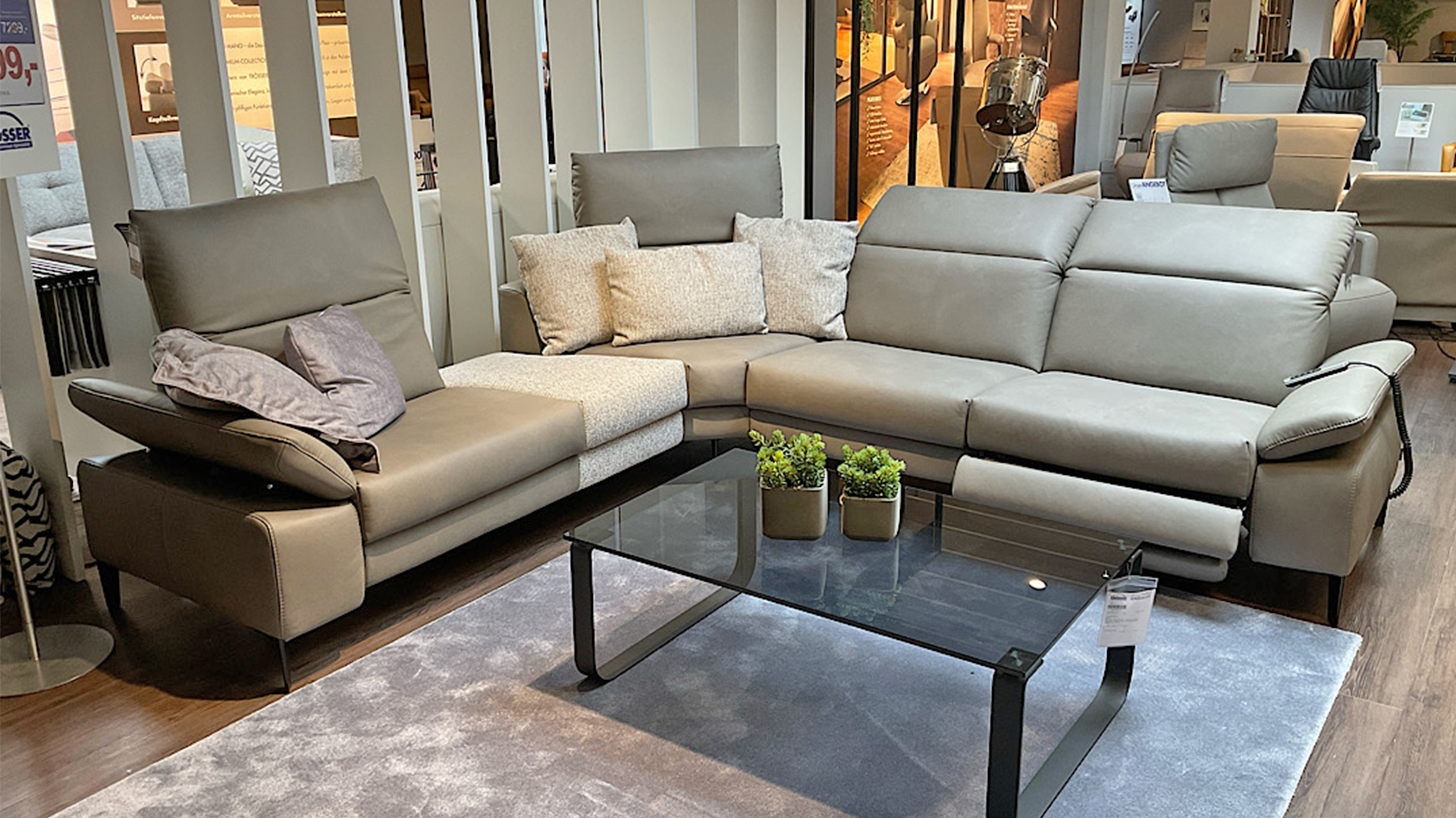 Thomas Brunner Ecksofa inkl. Relaxfunktion Leder-0764020600-40WW-A