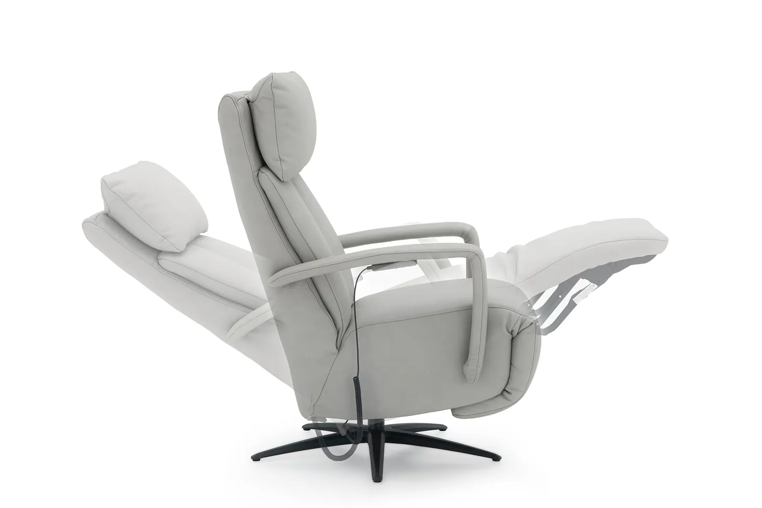 Leder Relaxsessel 130 mit 3-motoren Relaxfunktion Herz-Waage