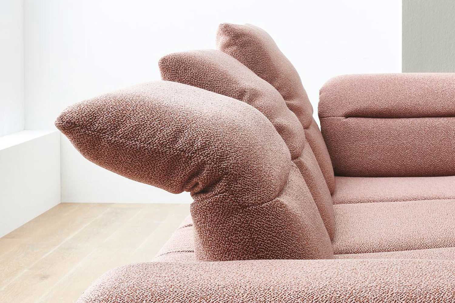 Ecksofa in Stoff L-Form mit Federkern