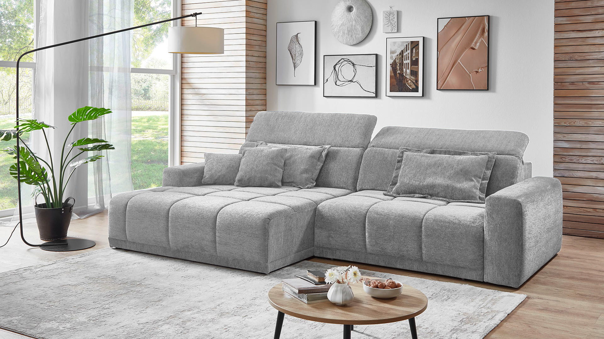 Ecksofa Brook mit motorischem Sitzvorzug in Stoff Ecksofa Brook mit motorischem Sitzvorzug in Stoff-0646Brook00WW