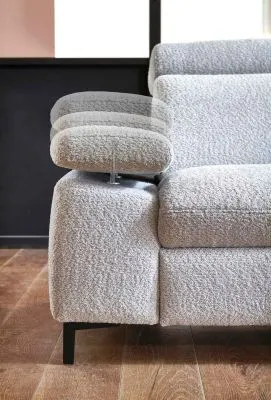 Ecksofa in Stoff L-Form mit Federkern
