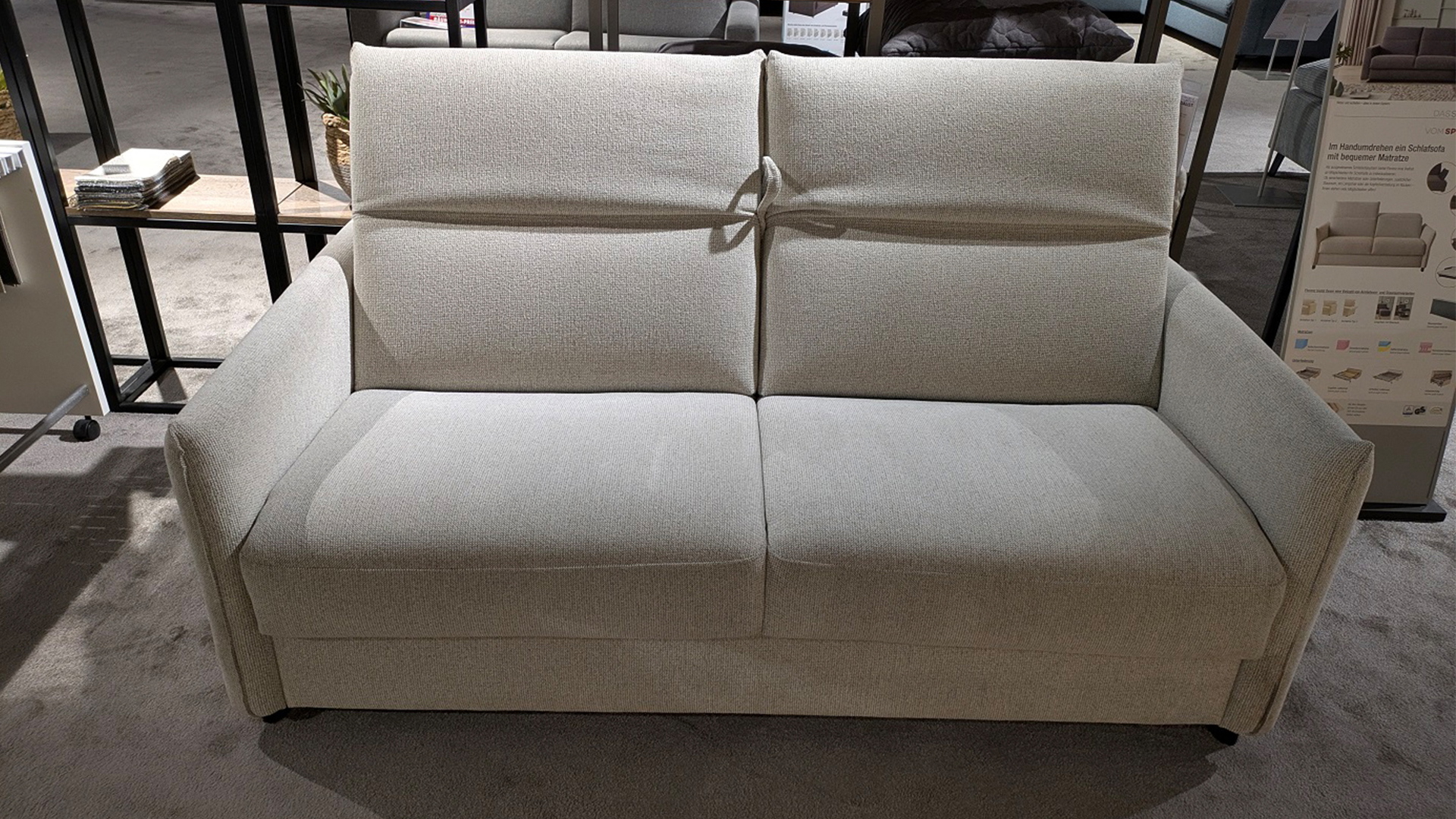 Bali Schlafsofa mit Kaltschaummatratze und Kopfteilverstellung in Stoff -0459023202-33WW-A