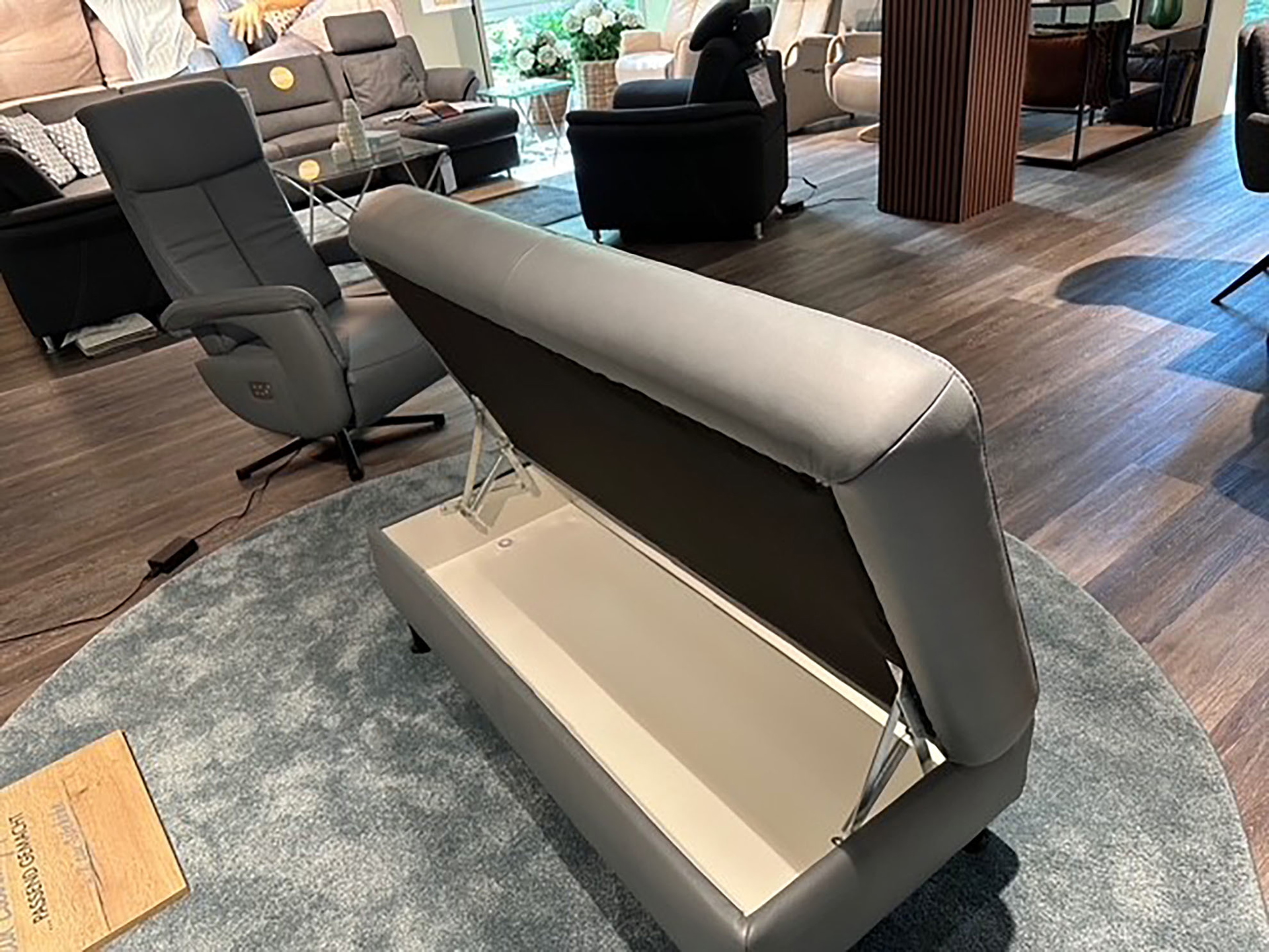Modulmaster Ecksofa inkl. vielen Funktionen mit Hocker und Relaxsessel in Leder -0775015503-05-0775013911-01WW-A