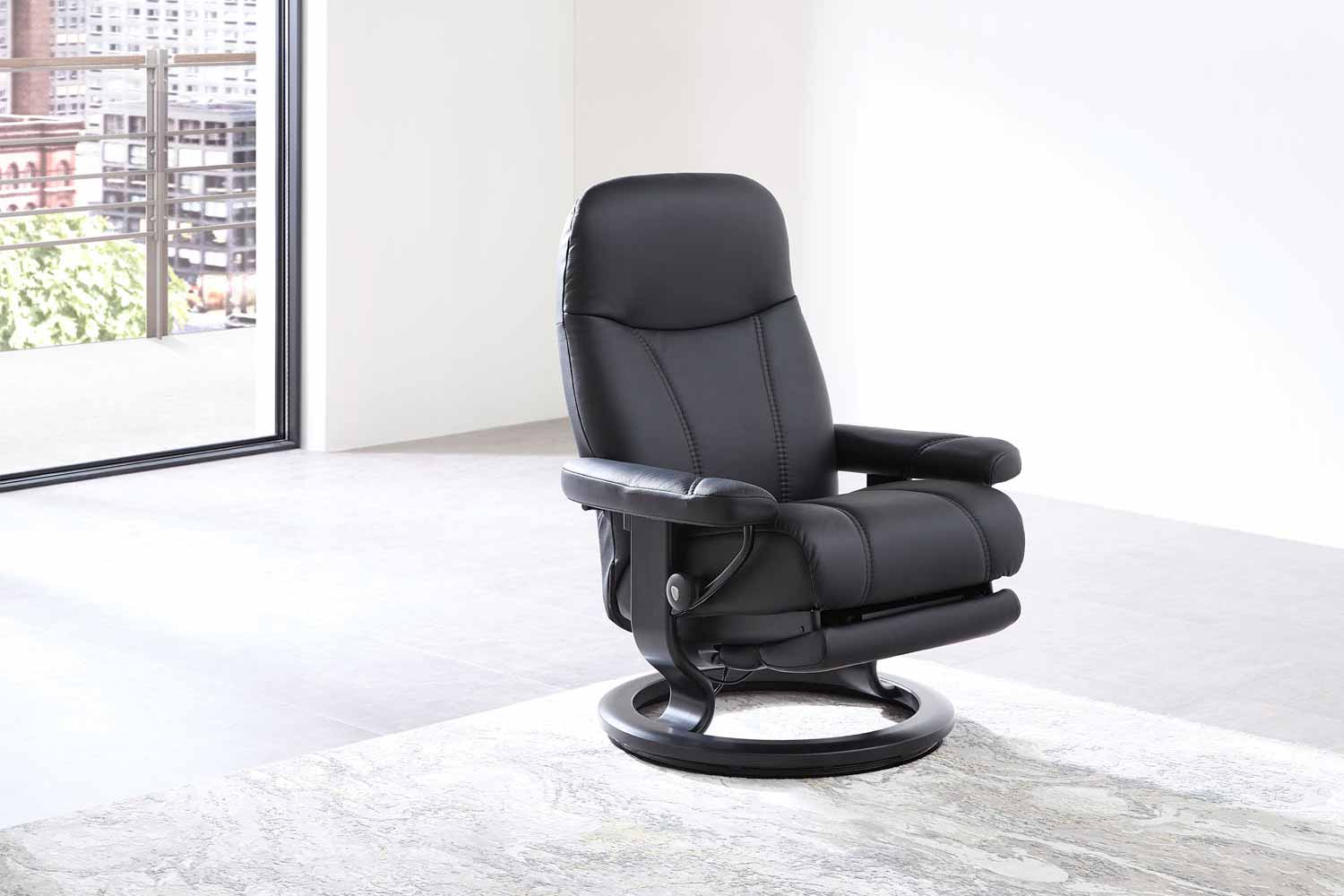 Stressless Exklusivmodell Consul M Ledersessel inkl. motorischer Power Leg Funktion