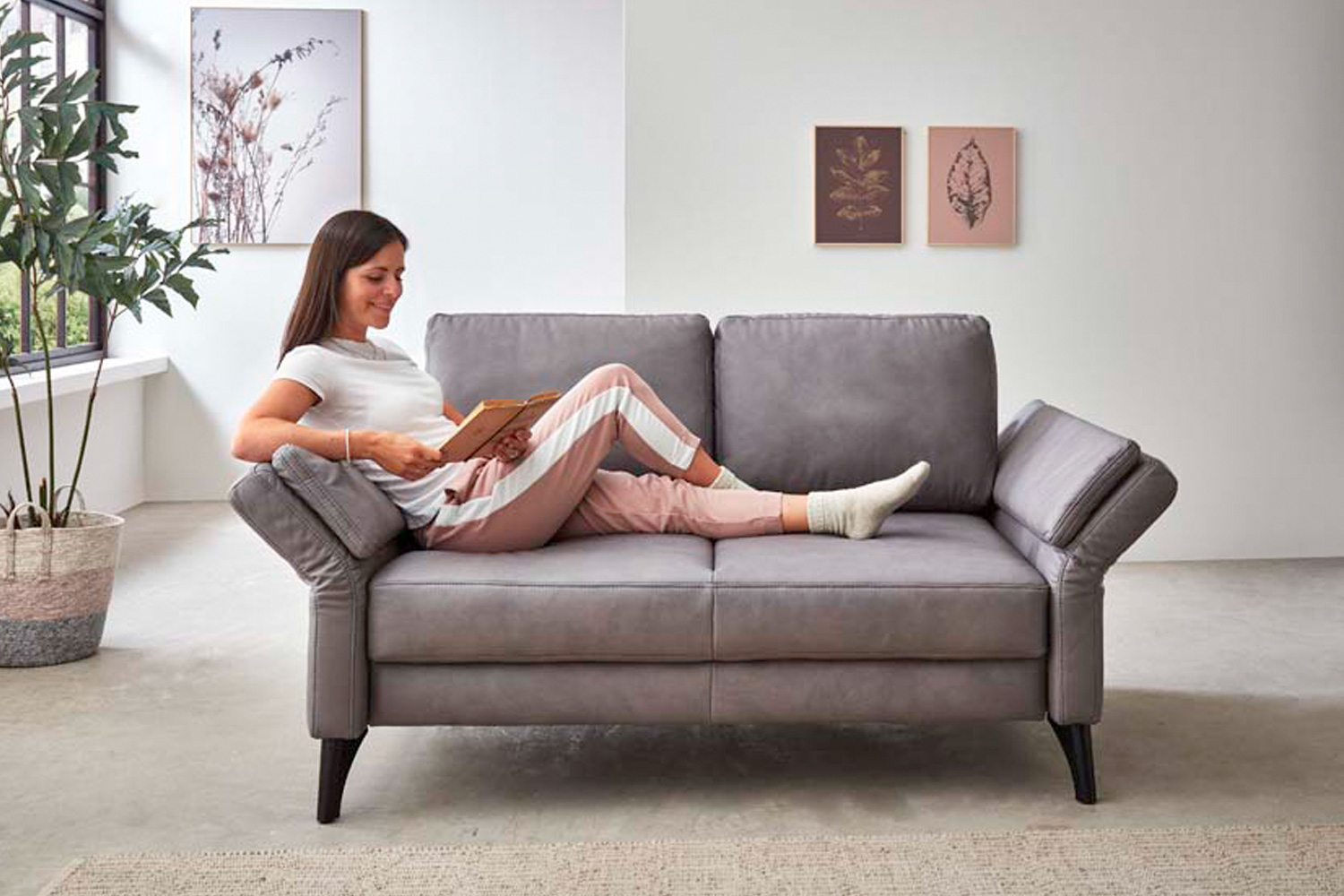 Schlafsofa in Stoff mit Easy Lift Funktion